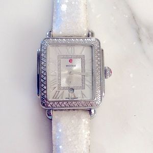 Authentic Michele Deco Madison Diamond Case/Dial 0.71 Carat Wt Orig price $1995